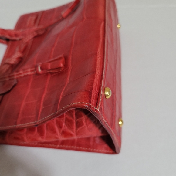 Dooney Bourke Mini Croco Embossed Tassle Bag - Picture 12 of 15